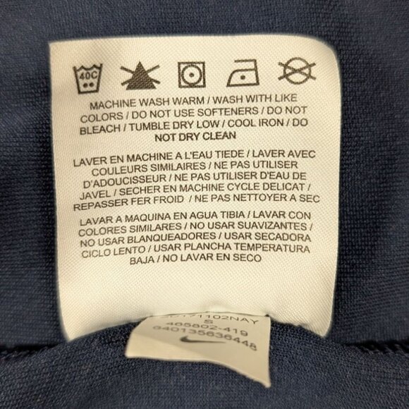 Nike Golf Dri-Fit Navy Blue Polo Shirt Size S Short Sleeve Mens Active Athletic - Picture 5 of 7